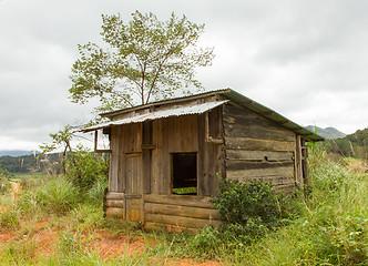 Image showing Old abandoned wooden cabin