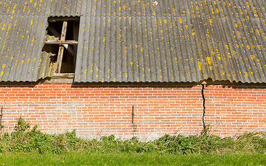 Image showing Old stable roof collapsed