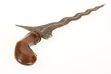 Image showing Antique typical Indonesian kris knife