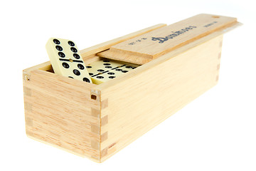 Image showing Domino in wooden box