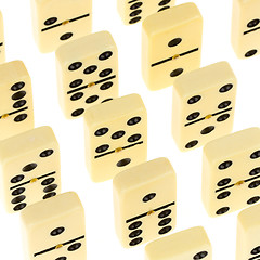 Image showing Domino pieces line isolated