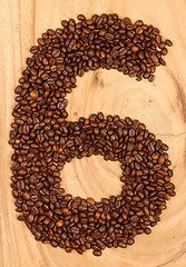 Image showing Number from coffee beans