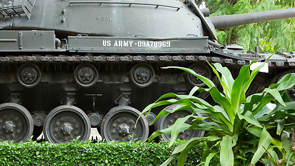 Image showing M48 Patton tank in a museum in Saigon (Vietnam)