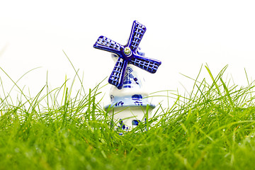 Image showing Dutch mini porcelain windmill