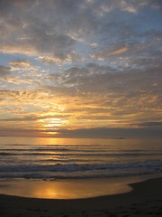 Image showing Sunset at Bore beach