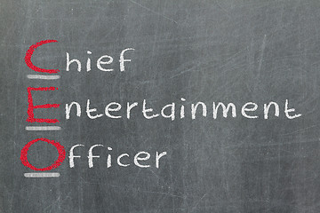 Image showing Acronym of CEO - Chief Entertainment Officer