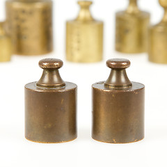 Image showing Old brass antique weights, Holland