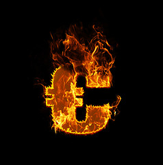 Image showing Fire euro sign