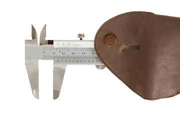 Image showing Old used caliper (an instrument for measuring) 