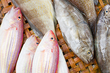 Image showing Close up of lovely fresh fish in a wet market 