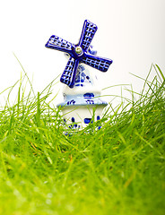 Image showing Dutch mini porcelain windmill