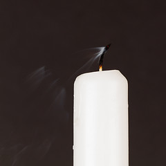 Image showing White candle isolated