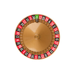 Image showing Used roulette wheel and ball