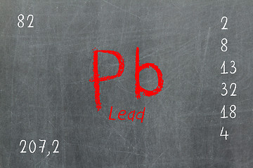 Image showing Isolated blackboard with periodic table, Chromium