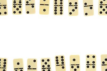 Image showing Domino pieces line isolated