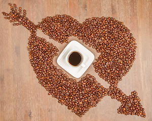 Image showing Coffee heart 