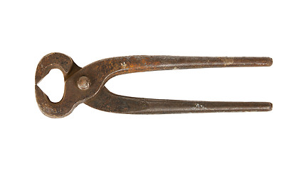 Image showing Old iron nippers isolated