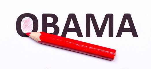 Image showing Red pencil for voting the next president