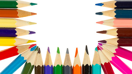 Image showing Multicolored pencils isolated