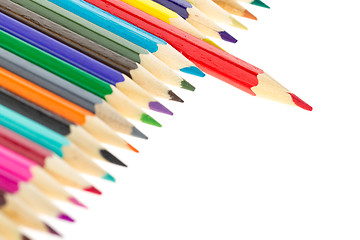 Image showing Collection of multicolored pencils 