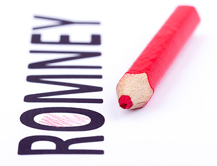 Image showing Red pencil for voting the next president