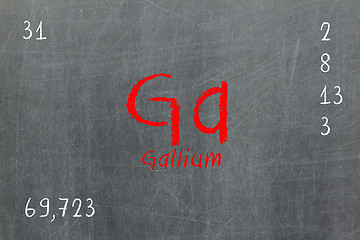 Image showing Isolated blackboard with periodic table, Gallium