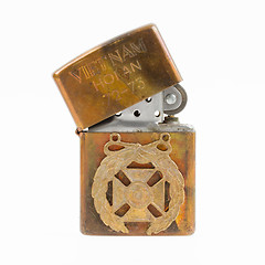 Image showing Very old lighter from the Vietnam war