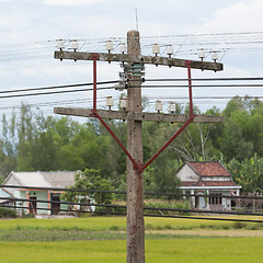 Image showing Small electrical tower in Vietnam