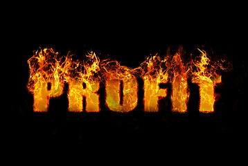 Image showing Conceptual image illustrating the word Profit