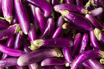 Image showing Eggplant or aubergine on a Vietnamese market