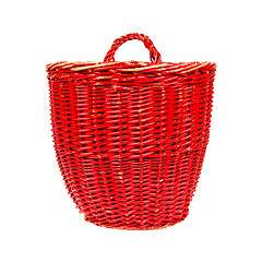 Image showing Very old red basket 