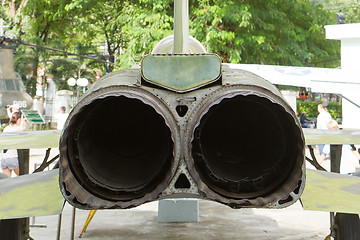 Image showing The exhaust of an old Vietnam war-plane