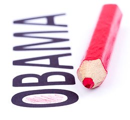 Image showing Red pencil for voting the next president