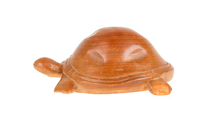 Image showing Wooden turtle, isolated
