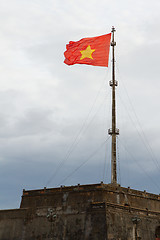 Image showing Vietnam flag on flag pole