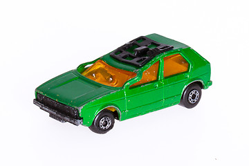 Image showing Old broken toy car (1970)