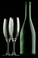 Image showing Glasses & Bottle