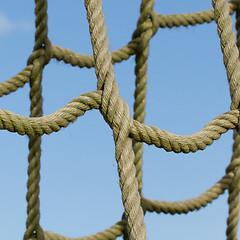 Image showing Rope net used for children climbing