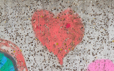 Image showing Red heart graffiti