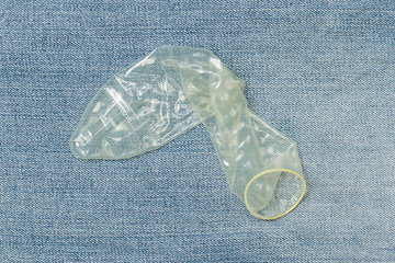 Image showing Condom on jeans 
