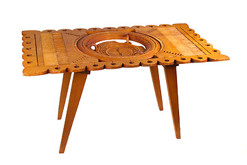 Image showing Old wooden table from Suriname, isolated 