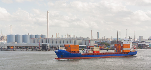 Image showing Containers on a containership 