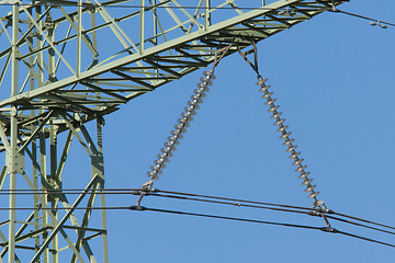 Image showing Electric pole with wires