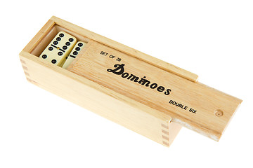 Image showing Domino in wooden box