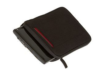 Image showing Black notebook bag close-up