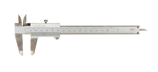 Image showing Old used caliper (an instrument for measuring) 