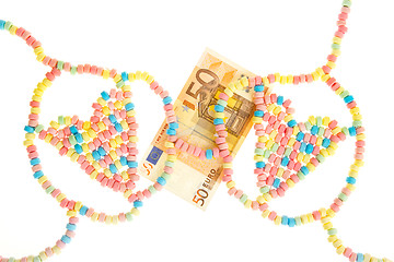 Image showing Candy lingerie with money