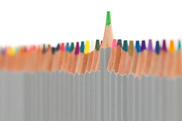 Image showing Many different color pencils