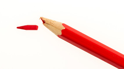 Image showing Broken pencil on a white piece of paper 