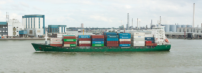 Image showing Containership with containers